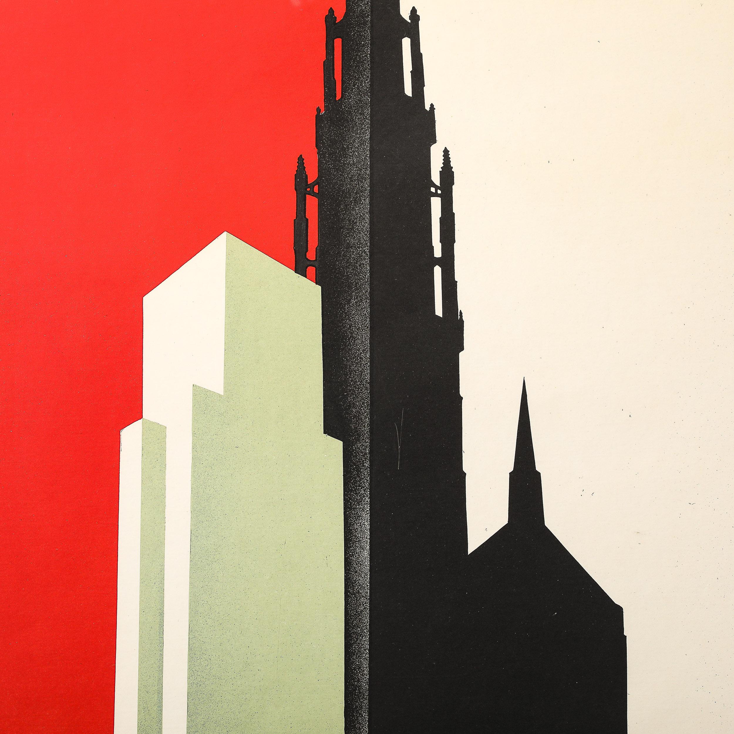 Art Deco Lithograph Poster 