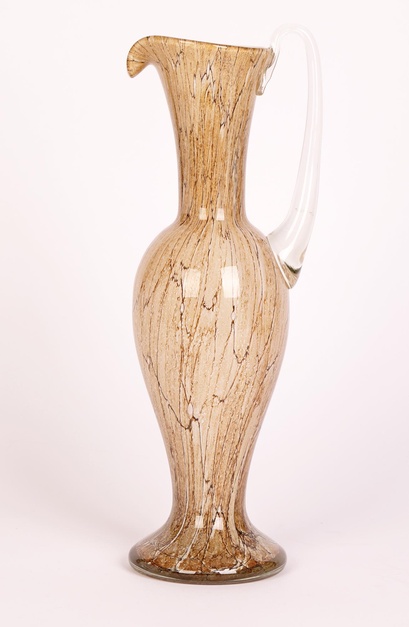 Jozefina Glass Works Krosno Polnisch Vintage mundgeblasenes Kunstglas Krug im Zustand „Gut“ im Angebot in Bishop's Stortford, Hertfordshire
