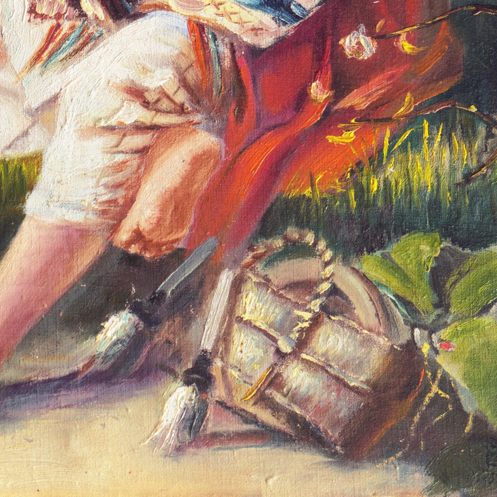 « Jeune femme assise », huile figurative hongroise, Académie Julian, Académie de Genève en vente 1