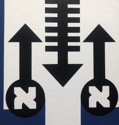 Hungarian Surrealism Pop Art Hebrew Silkscreen Judaica Print Jewish Serigraph