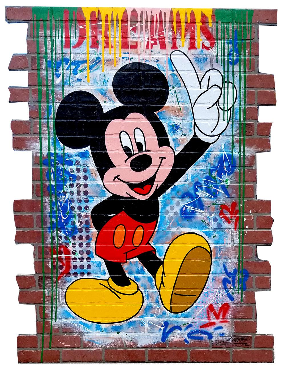 Original Art - Number One Mickey - Mixed Media Art by Jozza