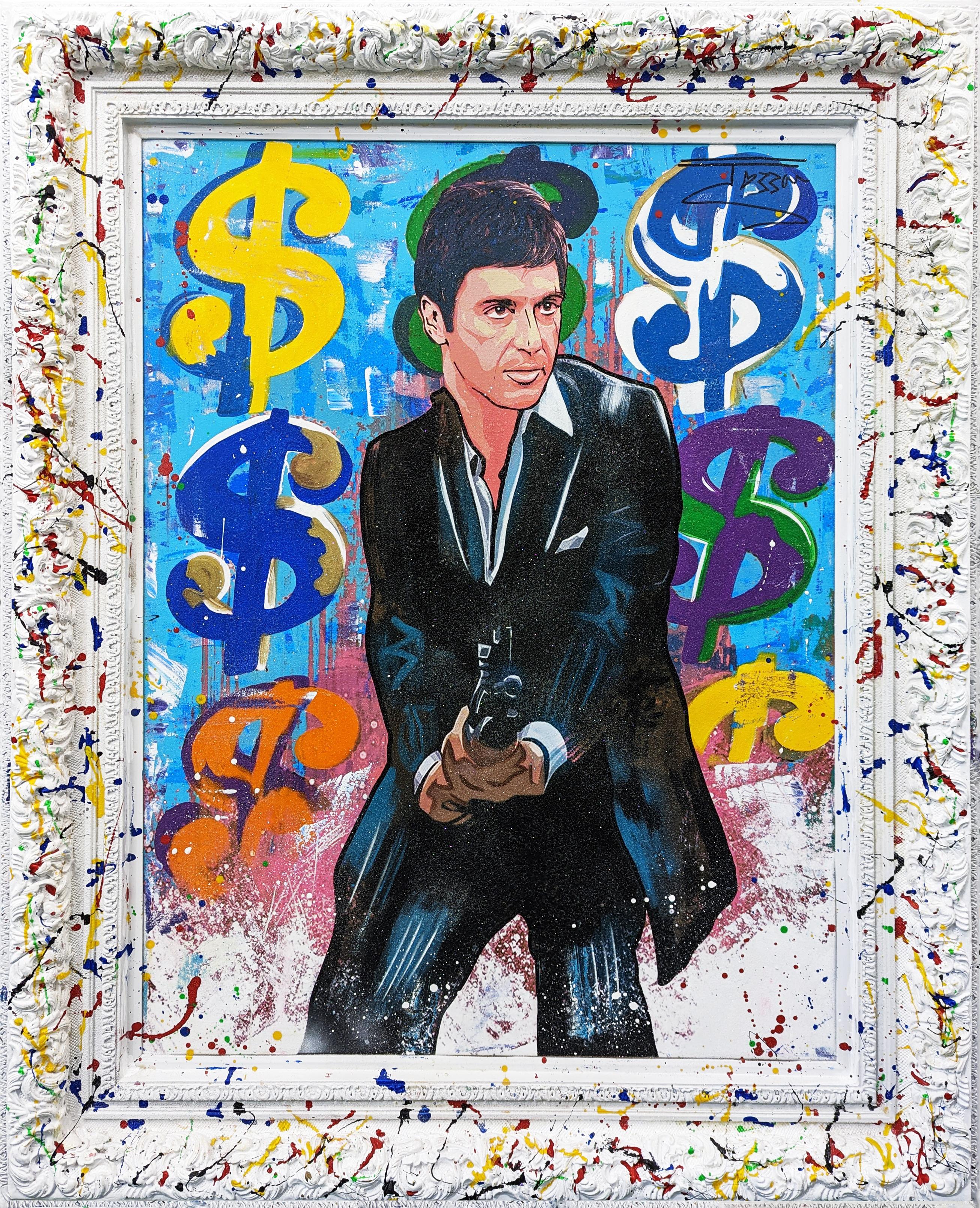 Jozza Figurative Painting - CASH OUT! (SCARFACE)