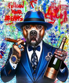 Champagne And Bling! (large original painting on canvas)