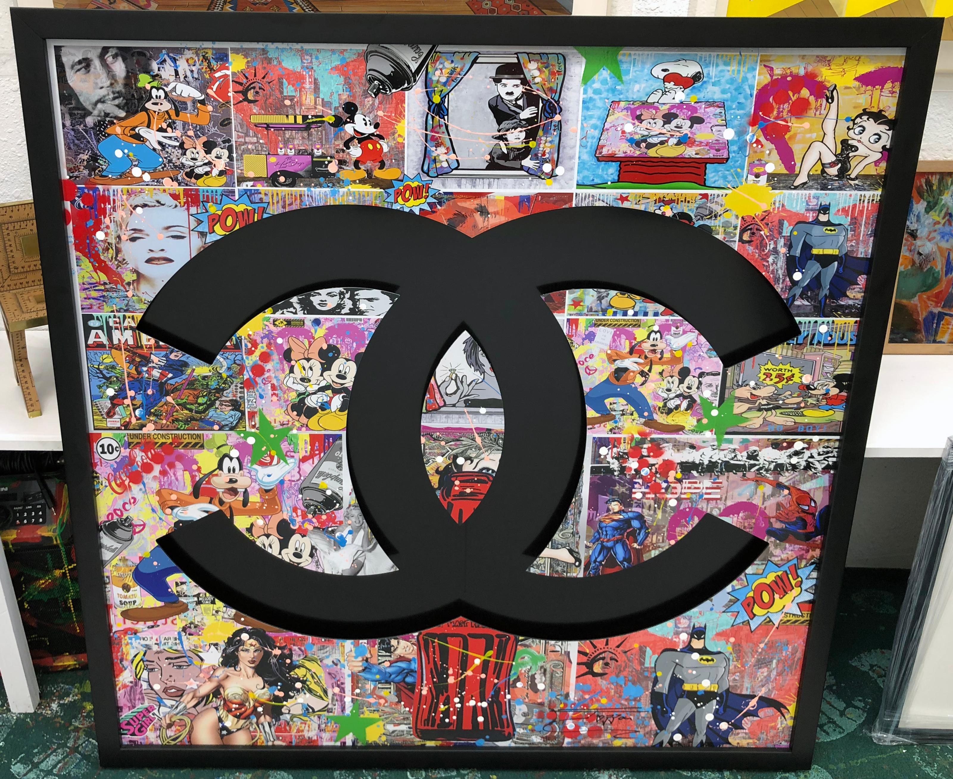 Chanel (originale su alluminio fustellato) - Painting Street Art di Jozza