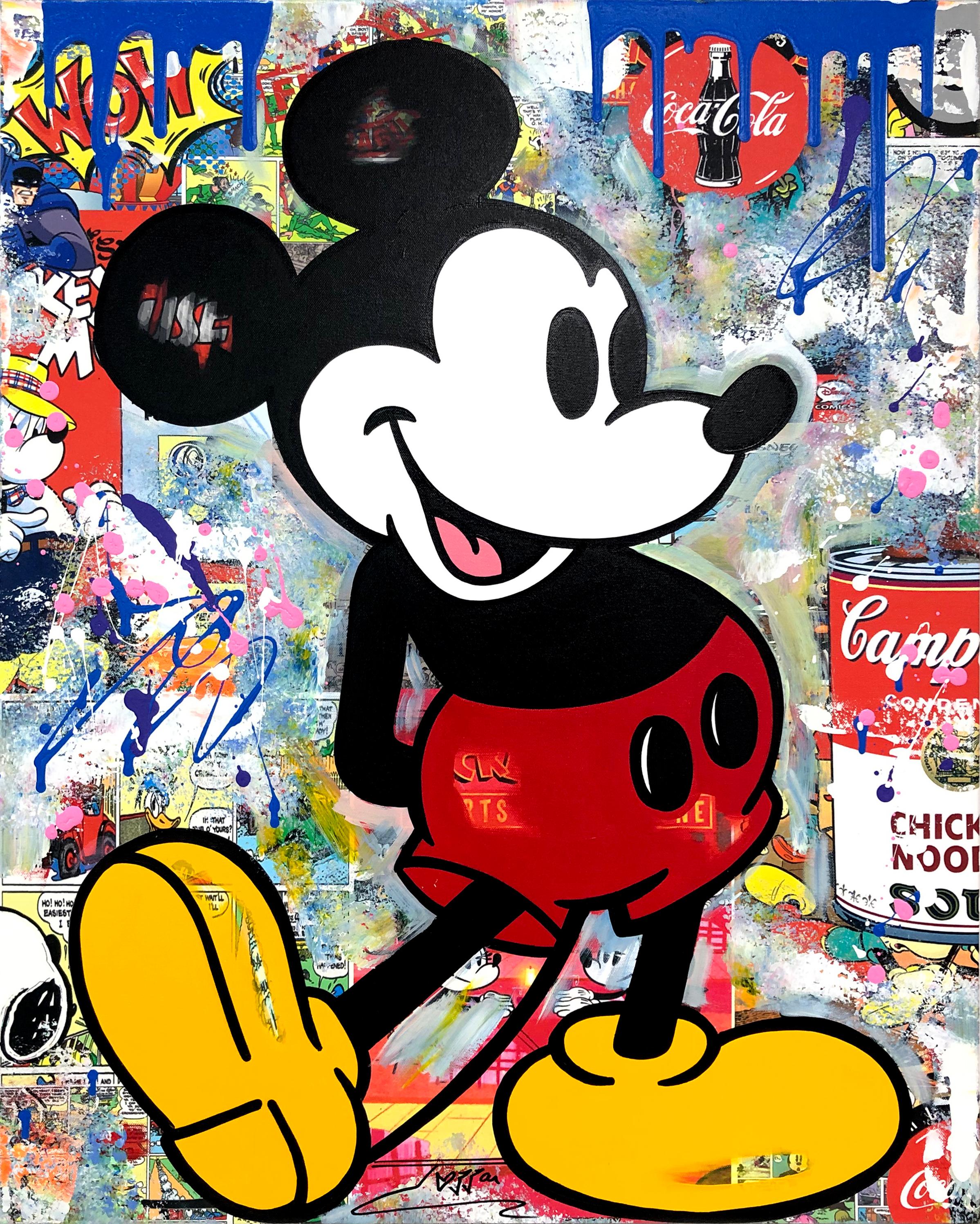 Jozza Figurative Painting - COOL DAY (MICKEY MOUSE)