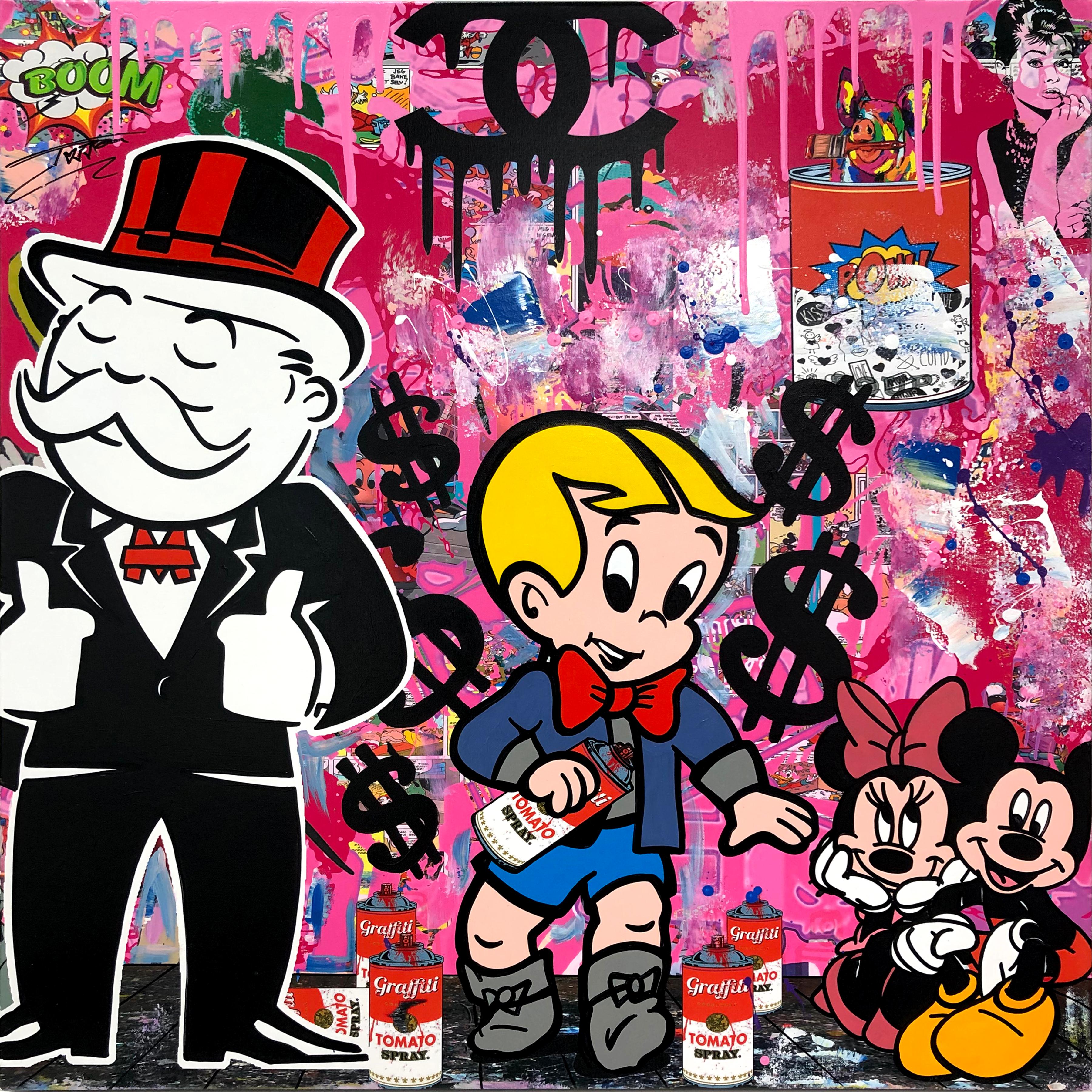 Jozza Figurative Painting - GOOD DAY! (MONOPOLY DISNEY)