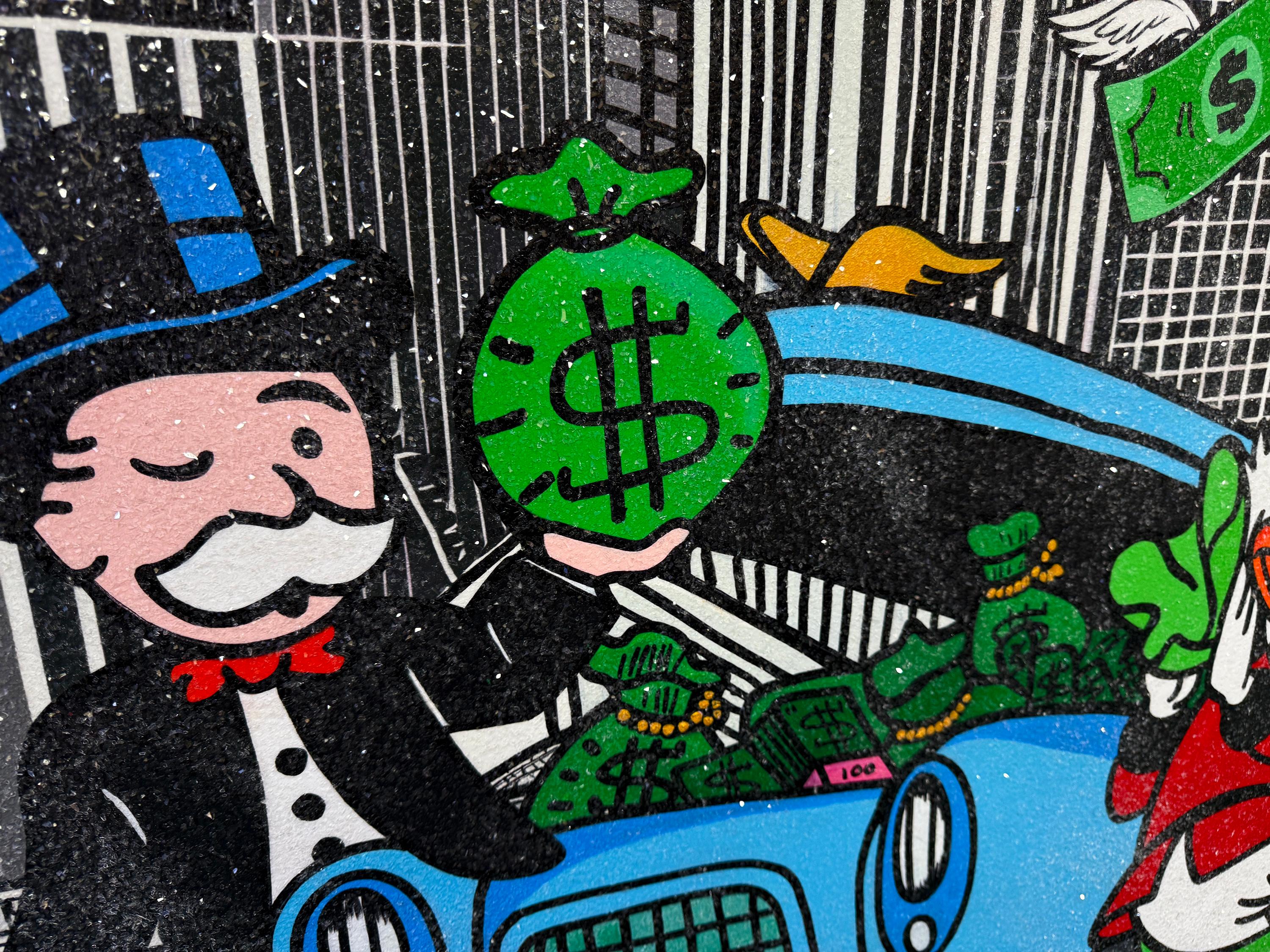 High Rollers (Monopoly Disney), großes Originalgemälde (Streetart), Painting, von Jozza