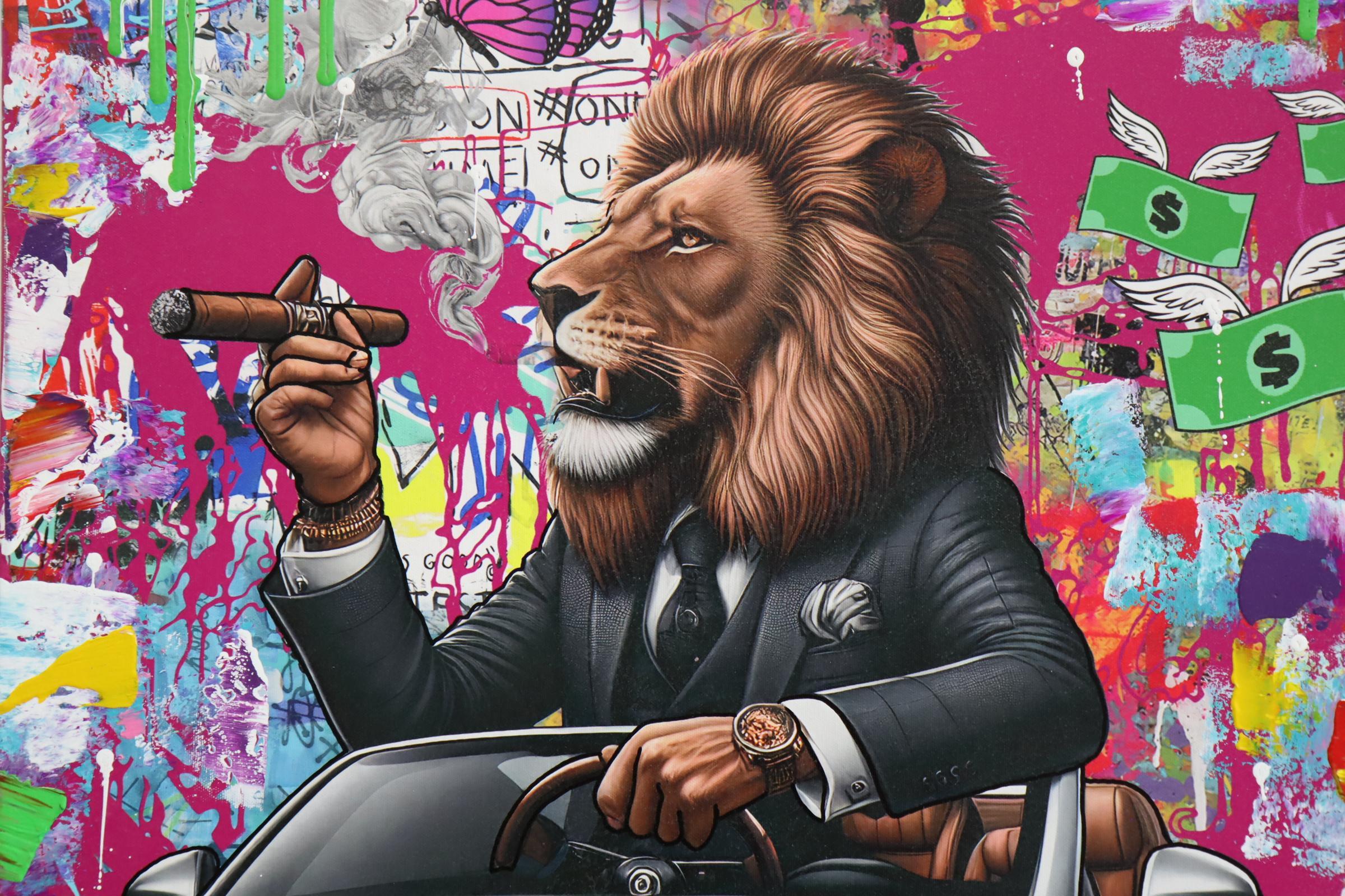 JOZZA, 'COOL RIDE' TELA ACRILICA A TECNICA MISTA ORIGINALE, 2024, 24