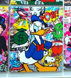 Jozza, 'Donald Duck' - 2024' Original Acrylic On Canvas, 30X24