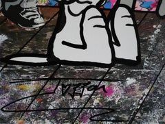 JOZZA "ICE CREAM FOR TWO" 40 x 48 ORIGINAL ACRYLIC ON CANVAS, 2024