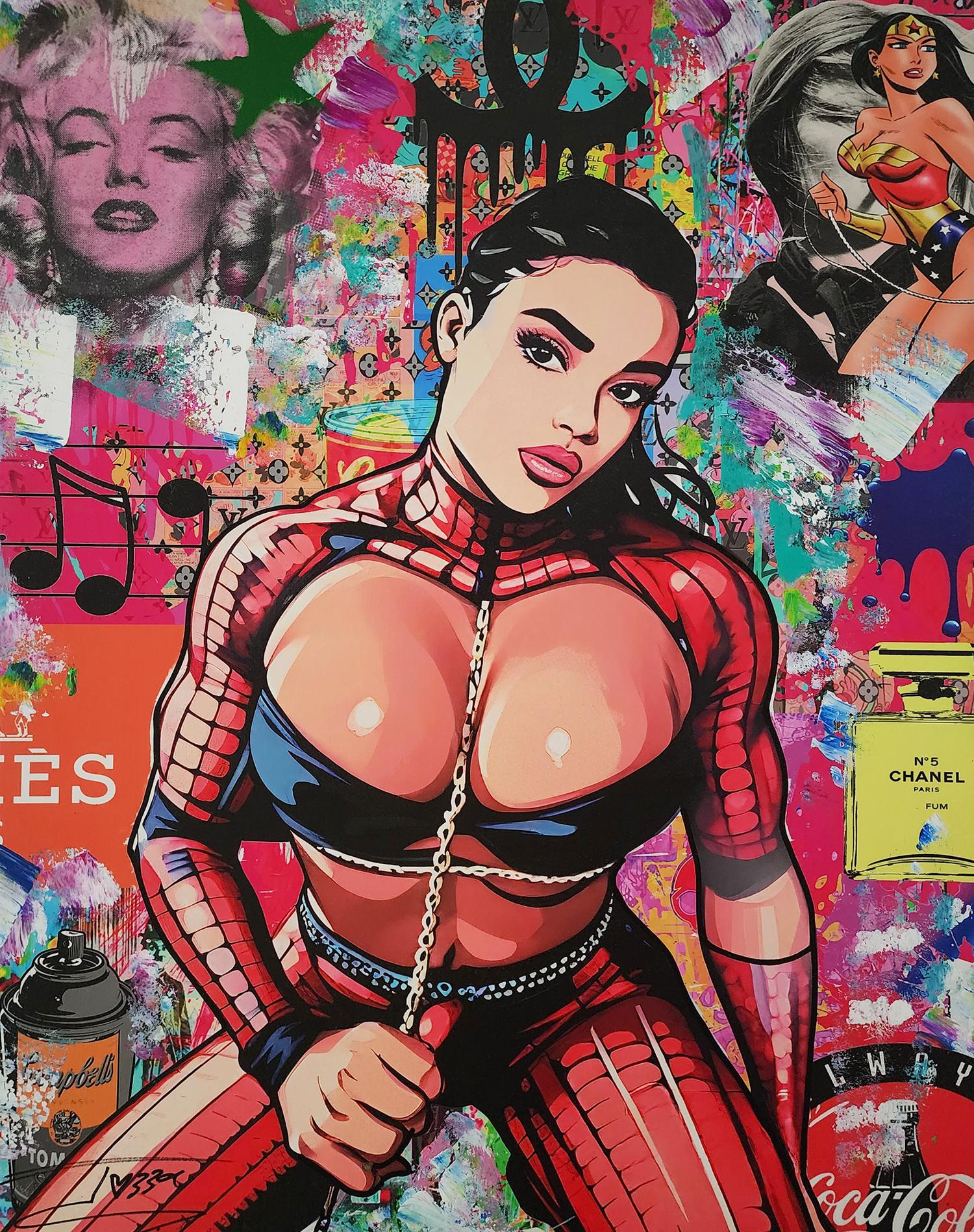 Original Jozza Original Acryl auf Leinwand „Siri - Among Legends“ 30 x 24 im Angebot 2