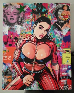 Jozza Acrylique originale sur toile « Siiri - Among Legends » 30 x 24