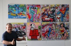 Jozza Original Acrylic on Canvas "Siri - Catwoman" 30 x 24