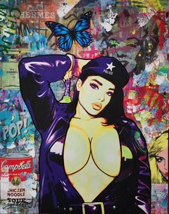 Jozza Acrílico original sobre lienzo "Siri, arma oculta" 30 x 24