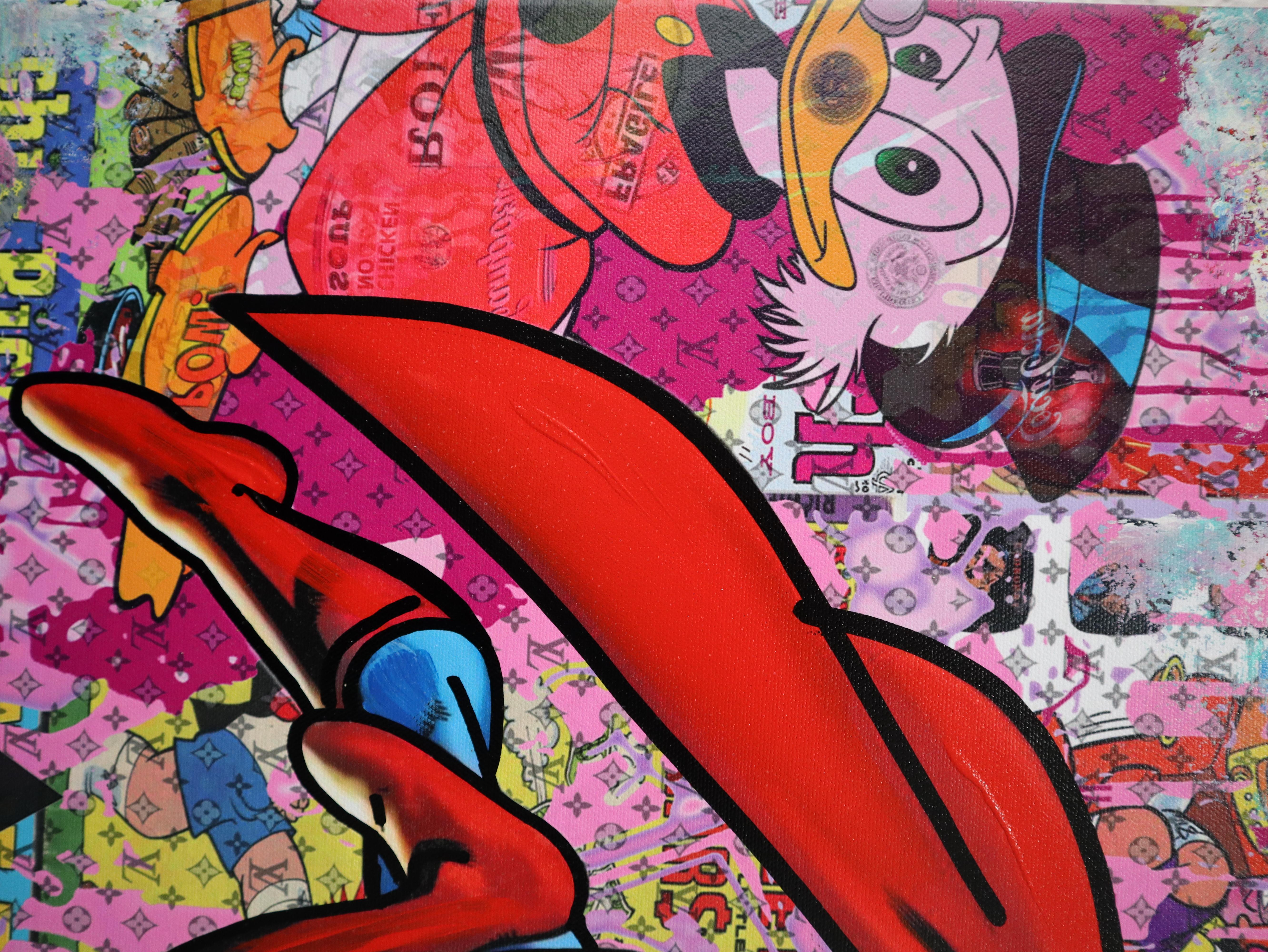 Jozza Original Acryl auf Leinwand „Super Day“ 30 x 24 im Angebot 3