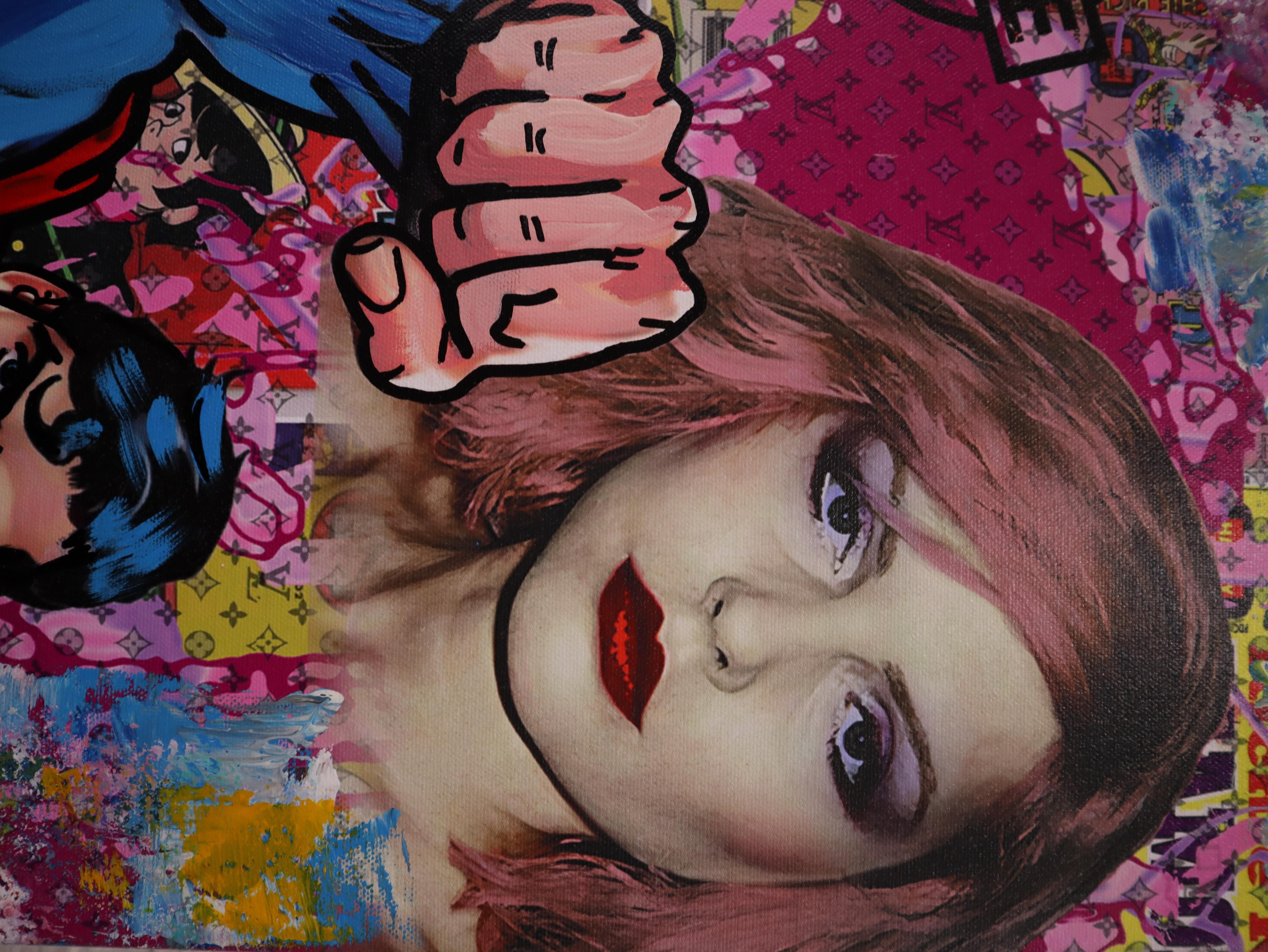 Jozza Original Acryl auf Leinwand „Super Day“ 30 x 24 im Angebot 4