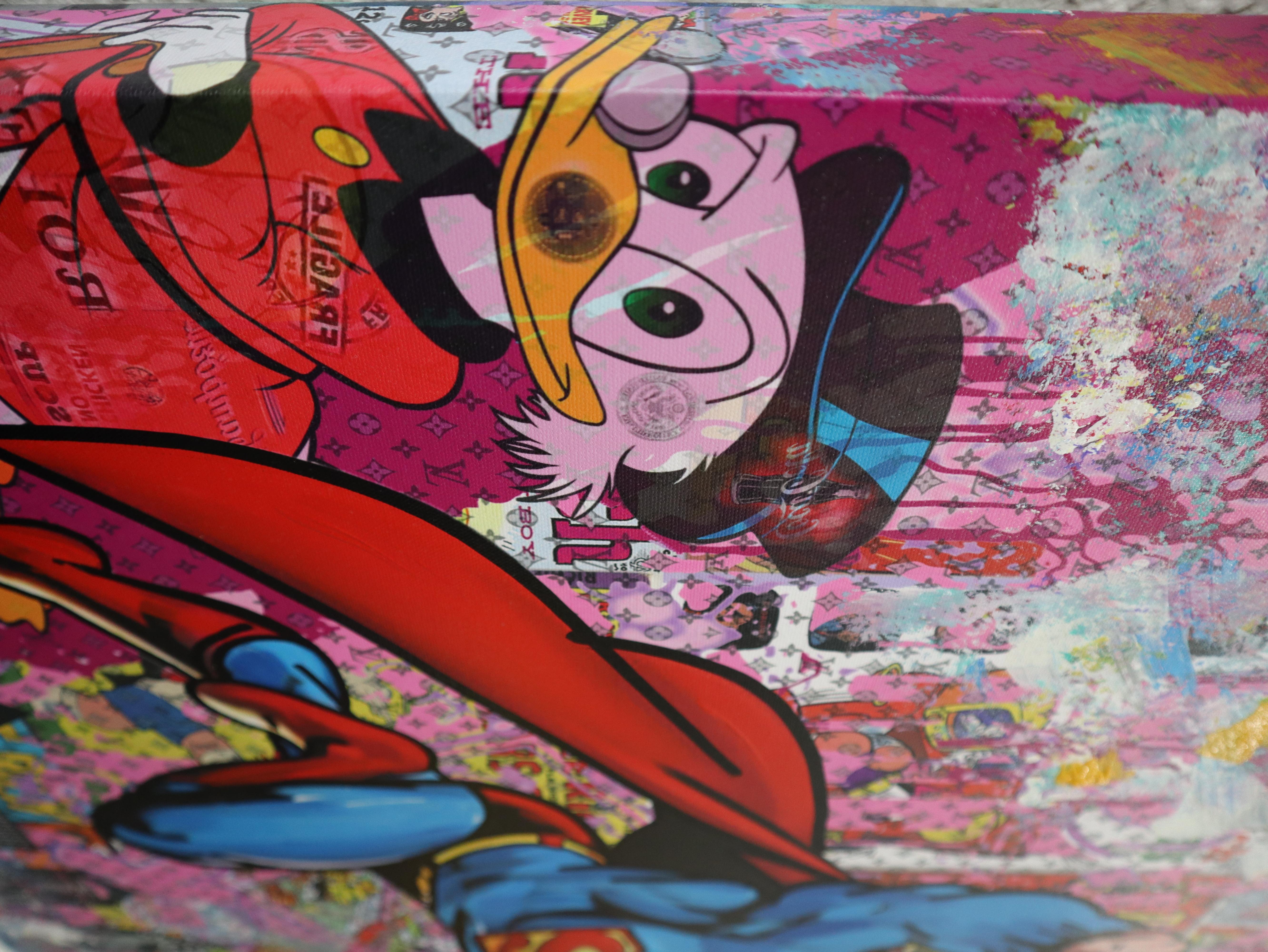 Jozza Original Acryl auf Leinwand „Super Day“ 30 x 24 im Angebot 6