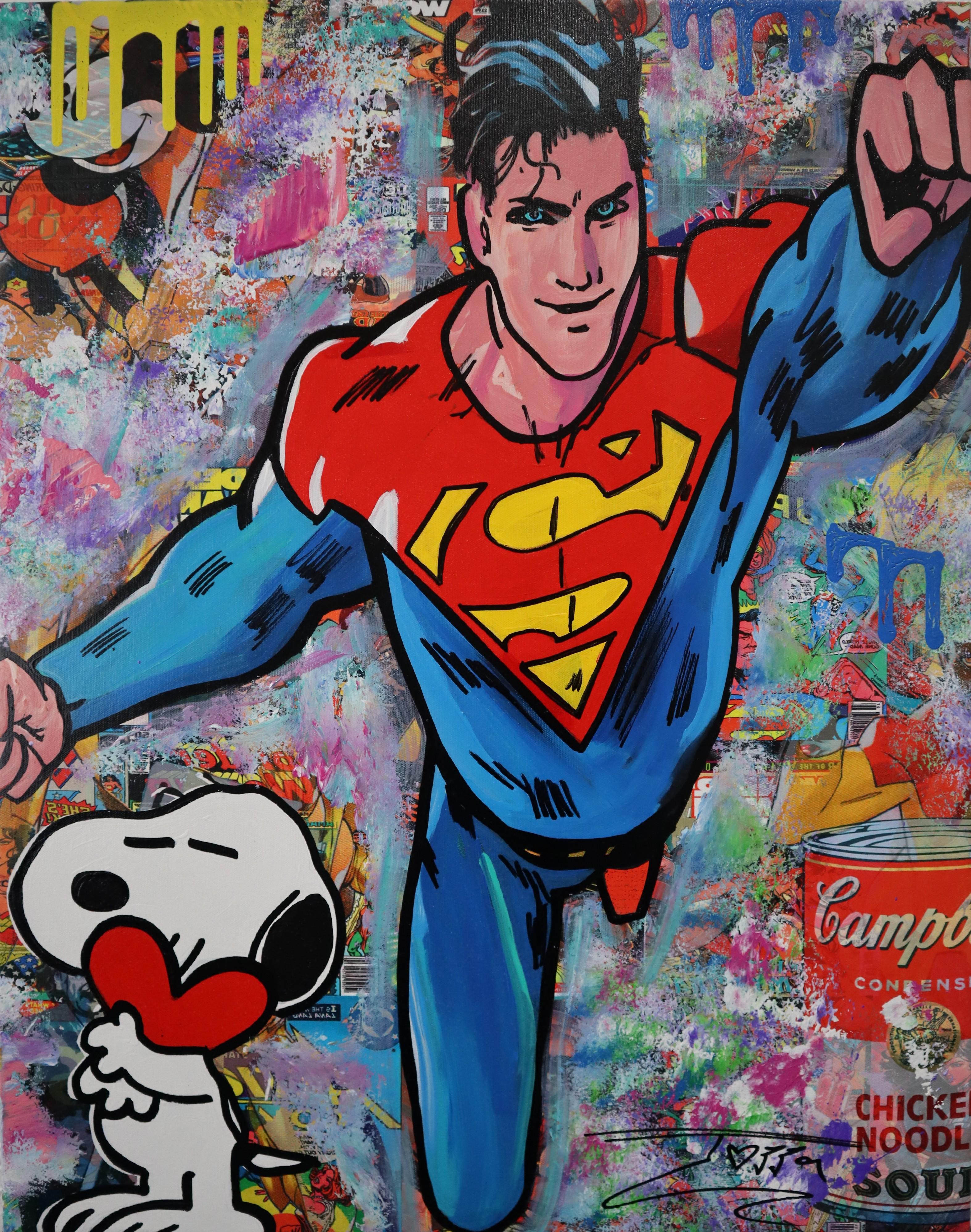 Artist: Jozza
Title: "Super Punch"
Year: 2024
Media: Original acrylic on canvas
Size: 30x24 Inches
Hand signed on the recto and signed "Jozza", Titled, Dated, and ID numbered on the verso.
Condition: In mint condition

Jozza Brazilian Artist: Born