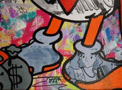 Jozza, 'Scrooge Mcduck' - 2024' Original Acrylic On Canvas, 48 X 60