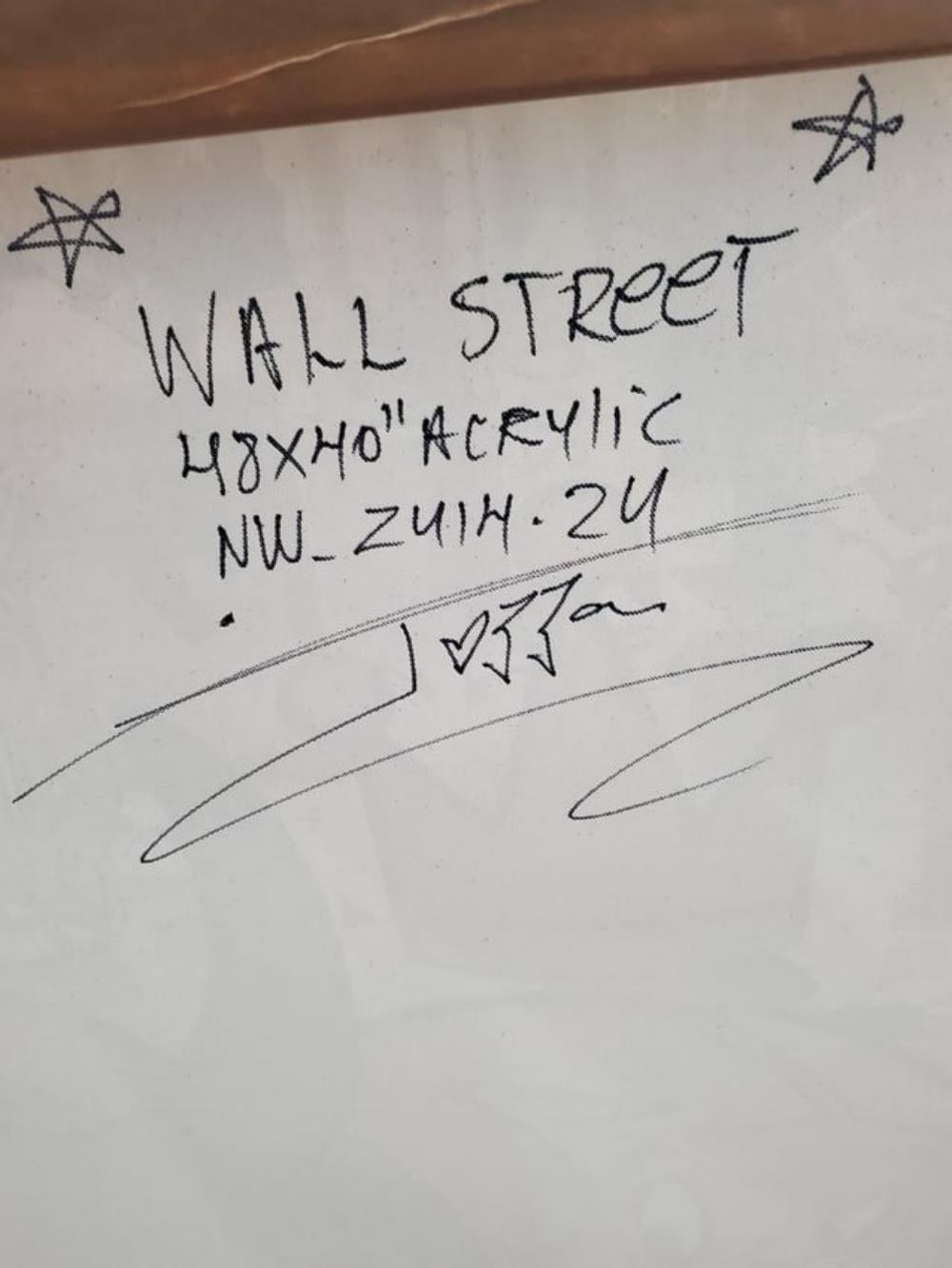 Jozza, 'Wall Street' 48 X 40 Acrilico originale su tela 2
