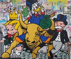 Jozza, 'Wall Street' 48 X 40 Acrilico originale su tela