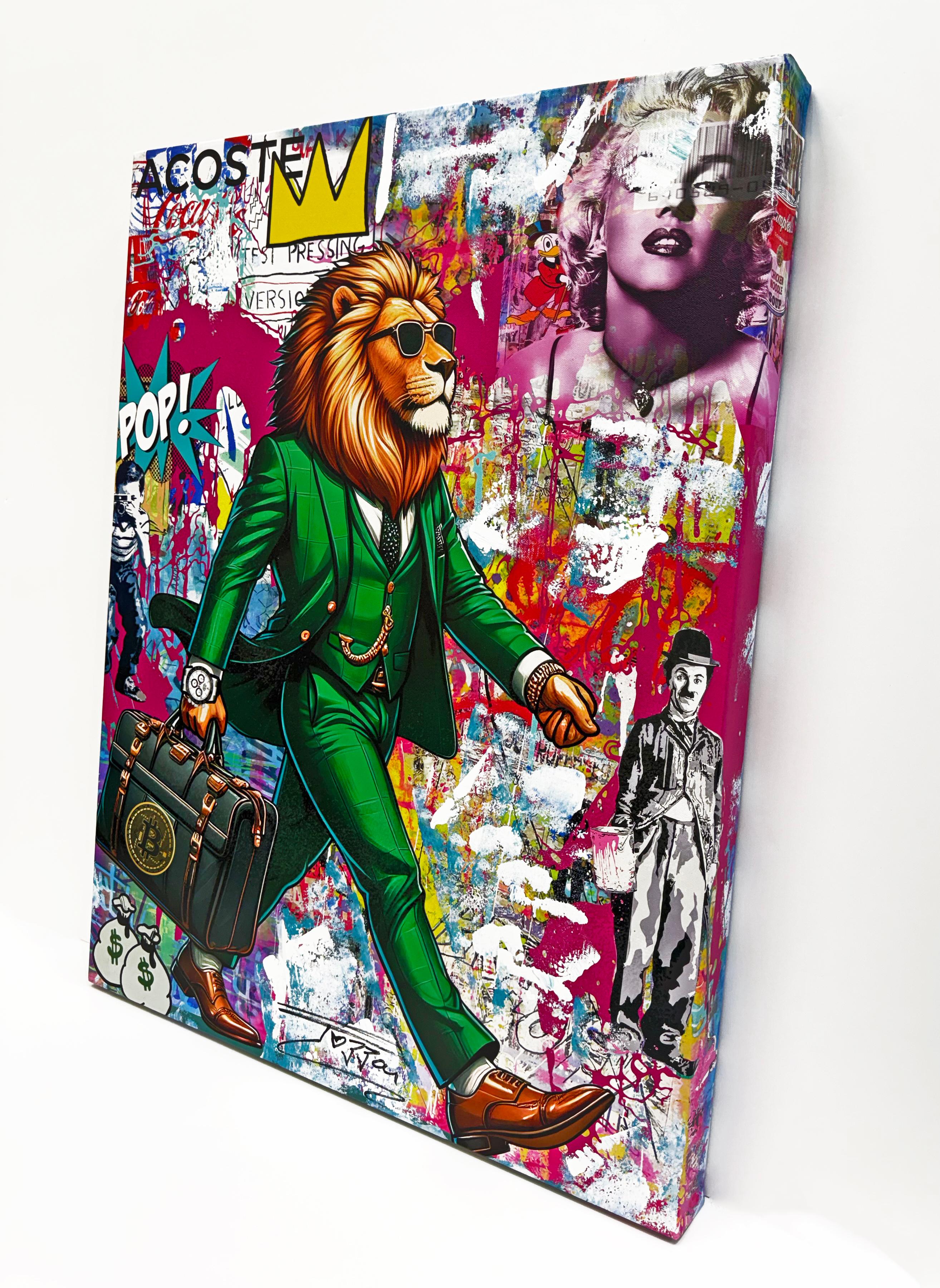 King Is Back (peinture originale sur toile) - Painting de Jozza
