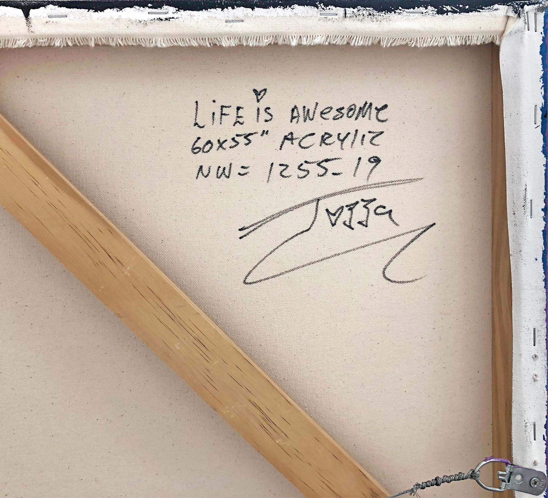 Das Leben ist Awesome (Schönes Originalgemälde) – Painting von Jozza