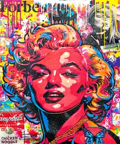 Magic Moments (Marilyn Monroe), original painting with diamond dust