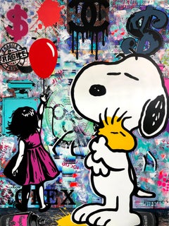 RED BALLON (BANKSY SNOOPY)