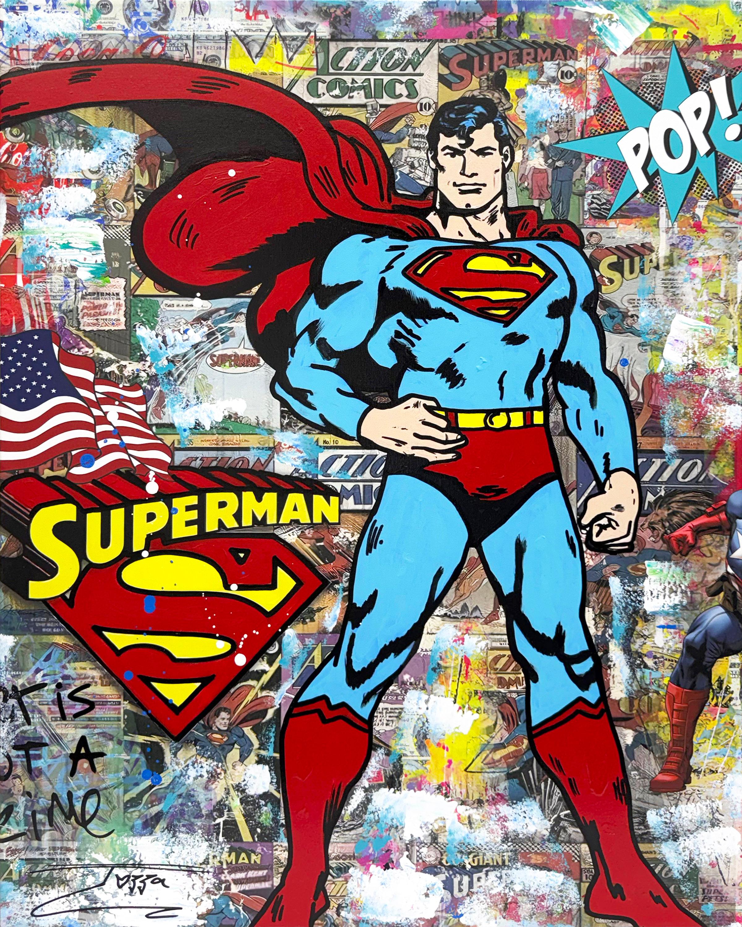 Giornata super! (Superman), dipinto originale su tela