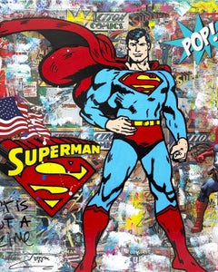 Super Day! (Superman), original painting on canvas