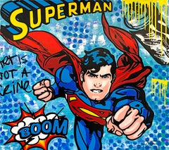 Super Super! Fumetto (Superman), dipinto originale di grandi dimensioni