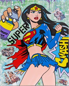 Super Woman (dipinto originale di grandi dimensioni)