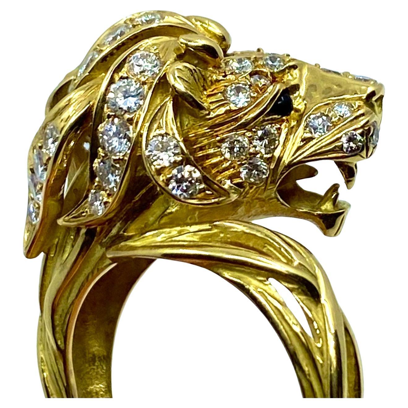 J.P. Bellin Leo Ring 18k Gold Gemstones 1