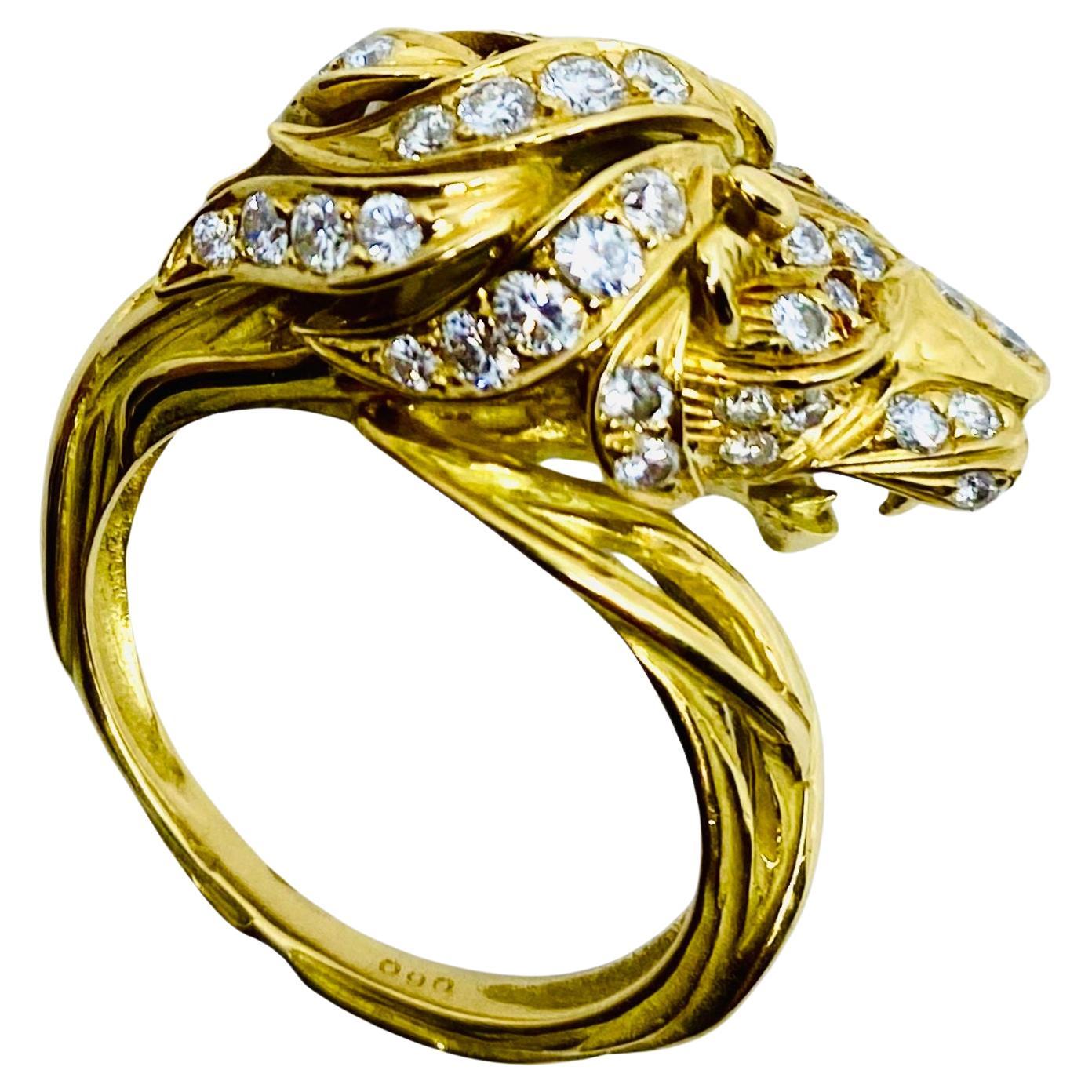 J.P. Bellin Leo Ring 18k Gold Gemstones 3