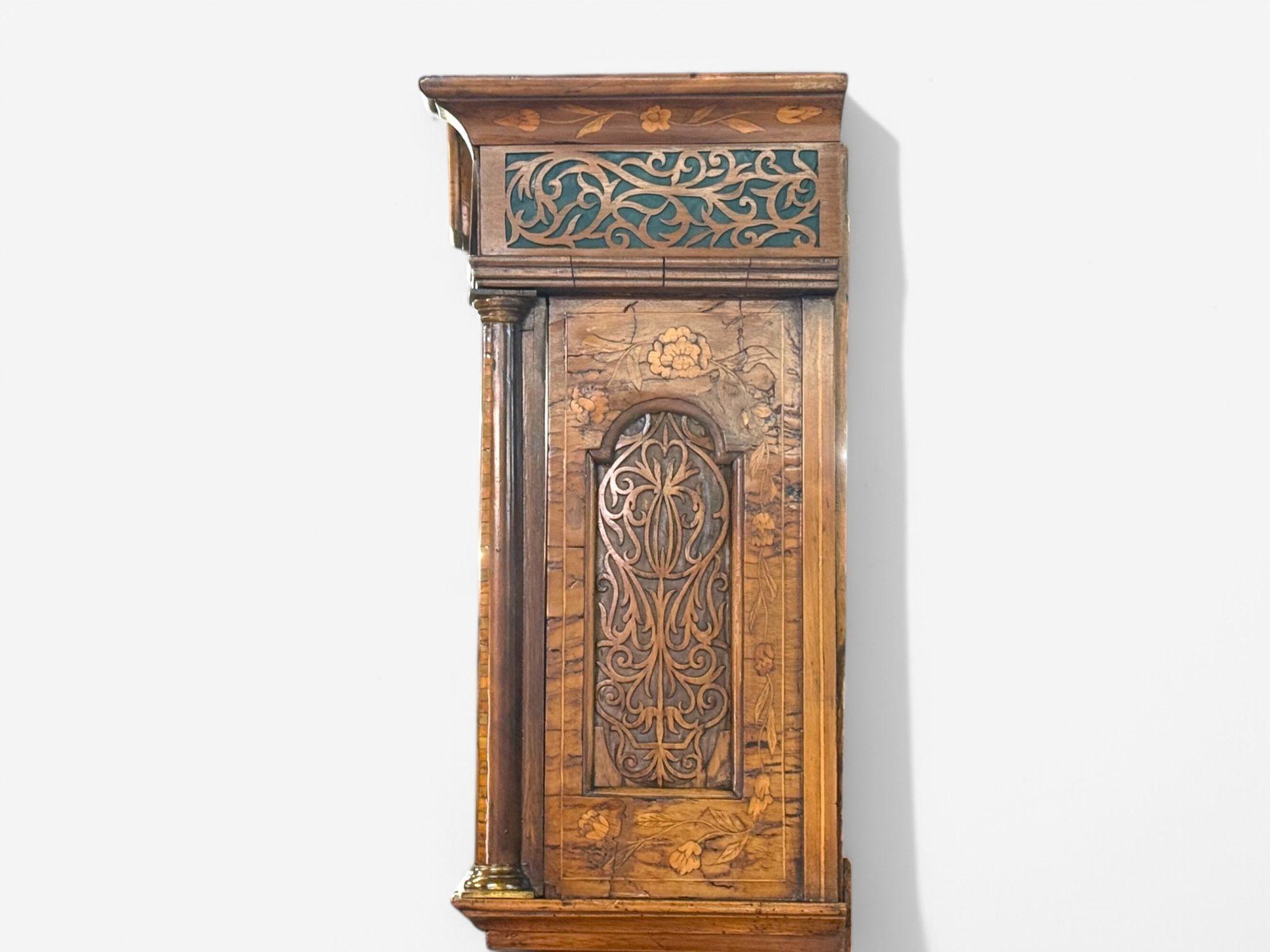 JP Kroese, Dutch Baroque, Marquetry, Moon Face Dial, Grandfather Clock, 18th C For Sale 10