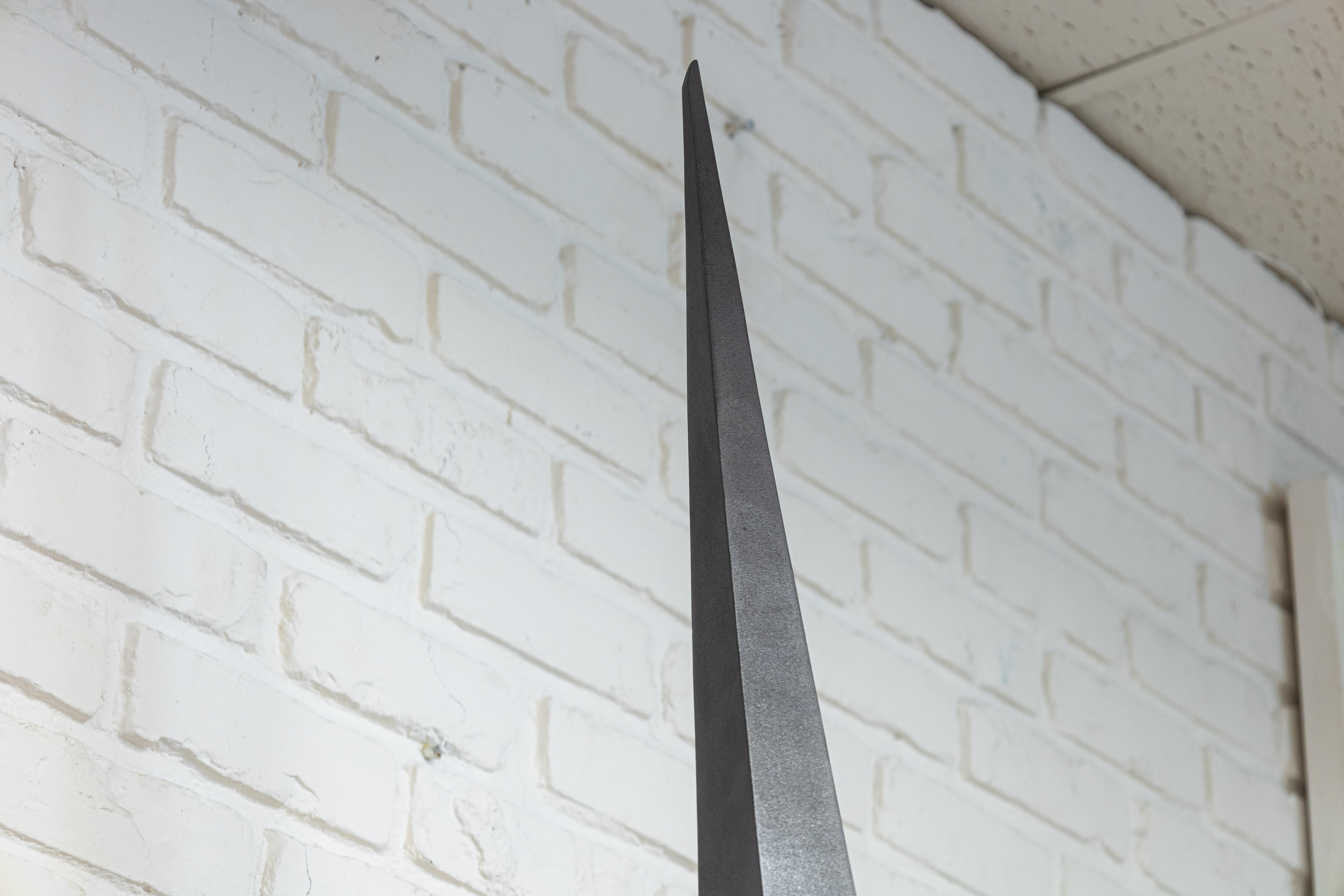 Organic Modern JP Long - Edge Series 2007 Signed Abstract Steel & Glass Free Standing Sculpture For Sale