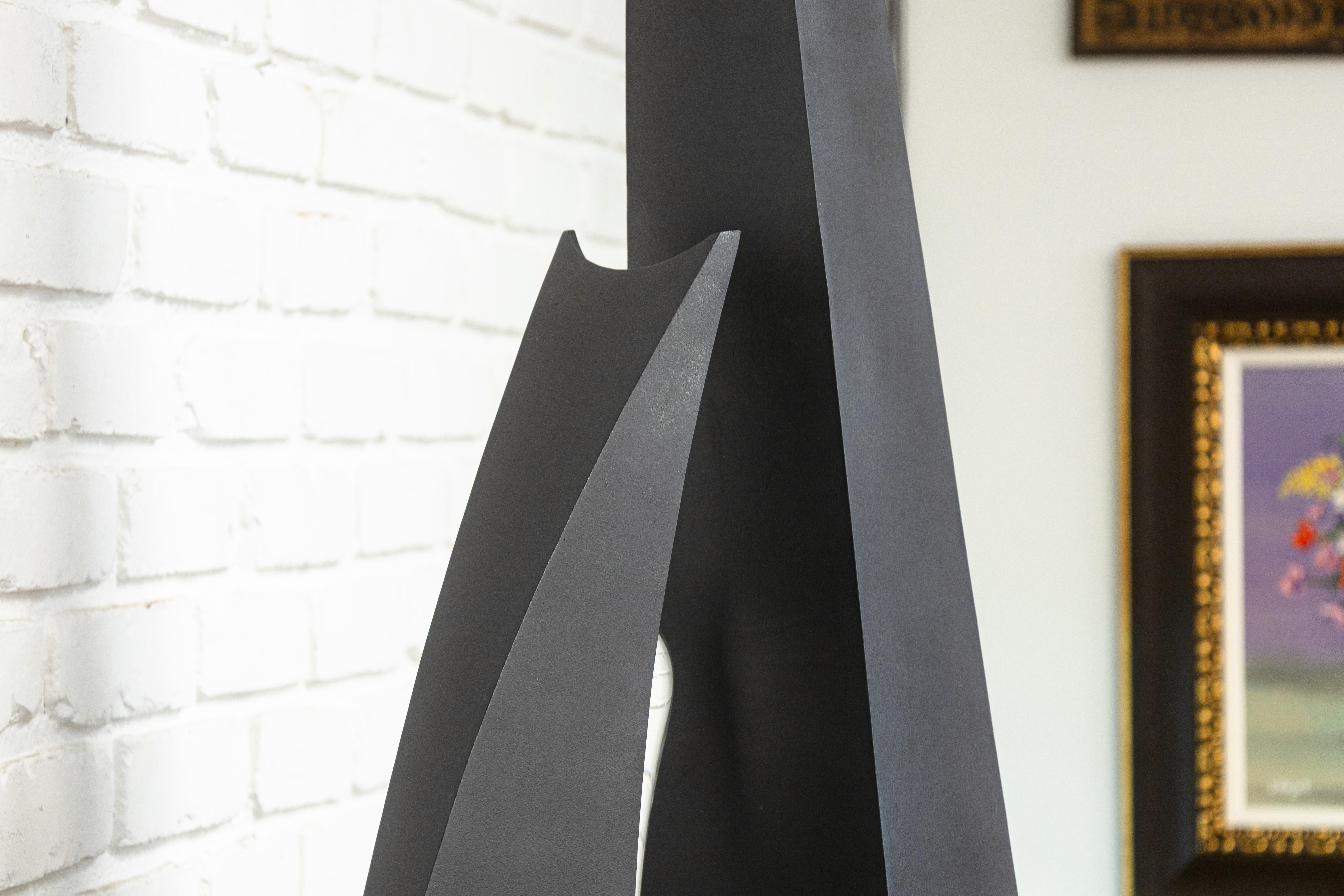American JP Long - Edge Series 2007 Signed Abstract Steel & Glass Free Standing Sculpture For Sale