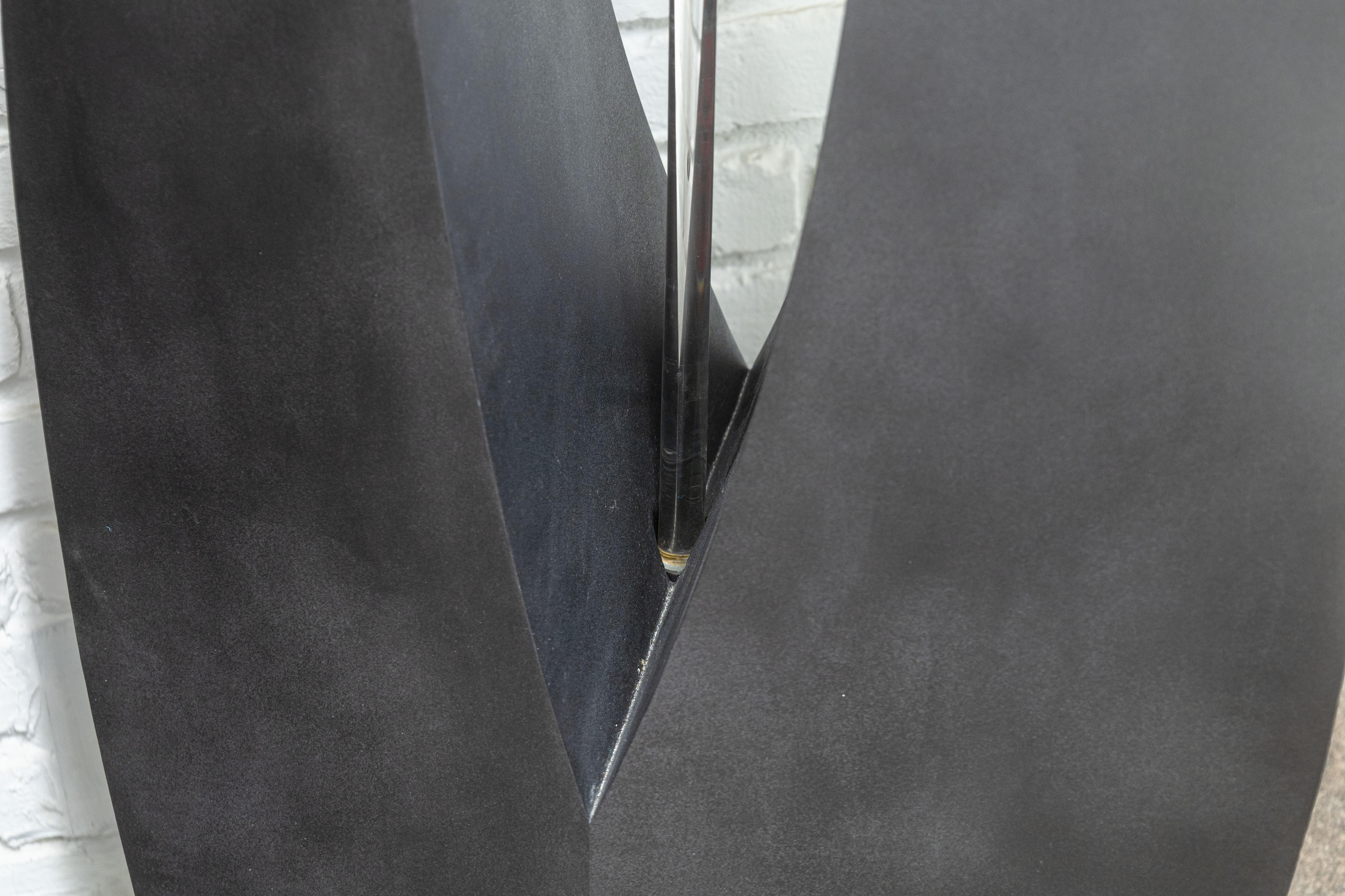 Contemporary JP Long - Edge Series 2007 Signed Abstract Steel & Glass Free Standing Sculpture For Sale