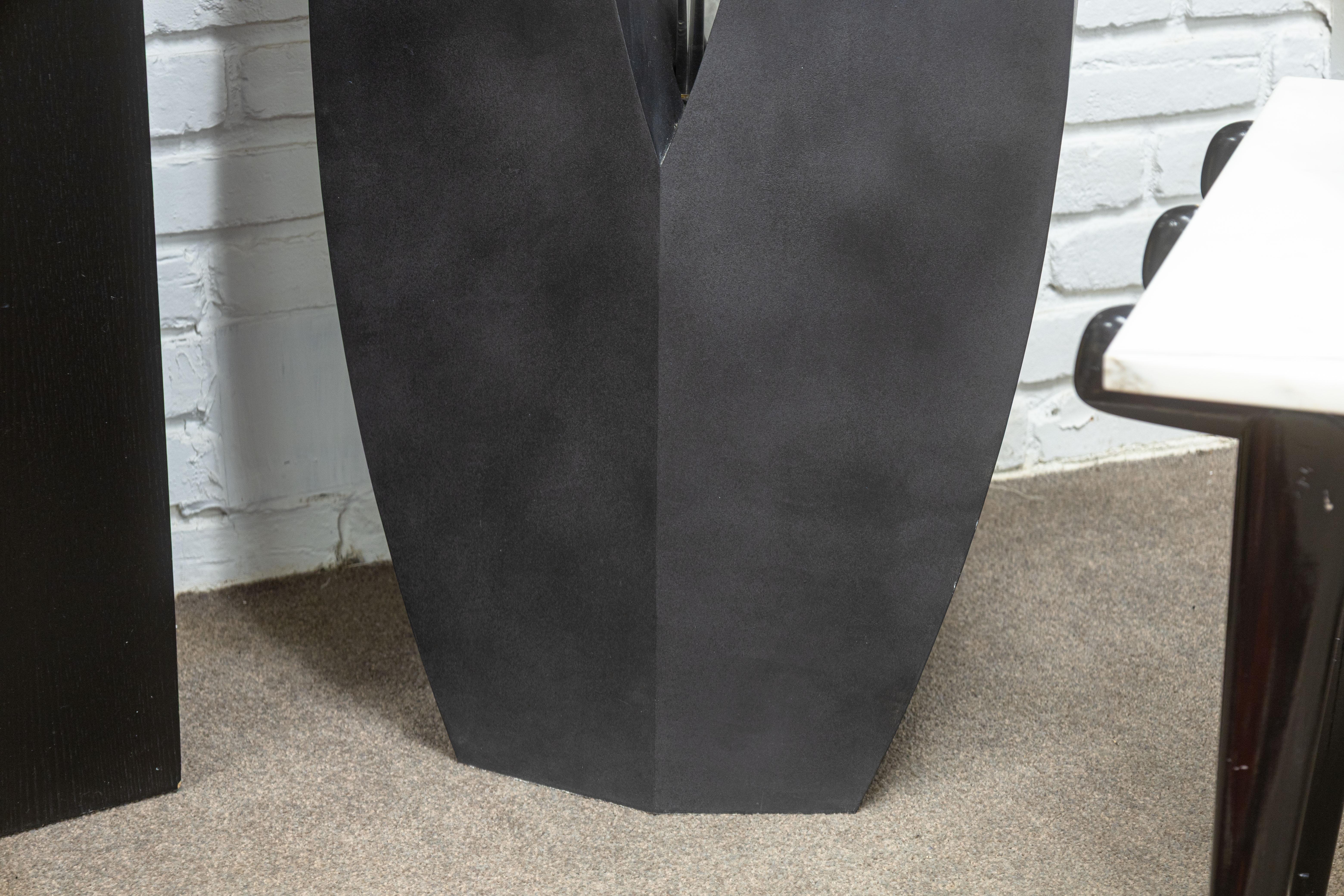 JP Long - Edge Series 2007 Signed Abstract Steel & Glass Free Standing Sculpture For Sale 2