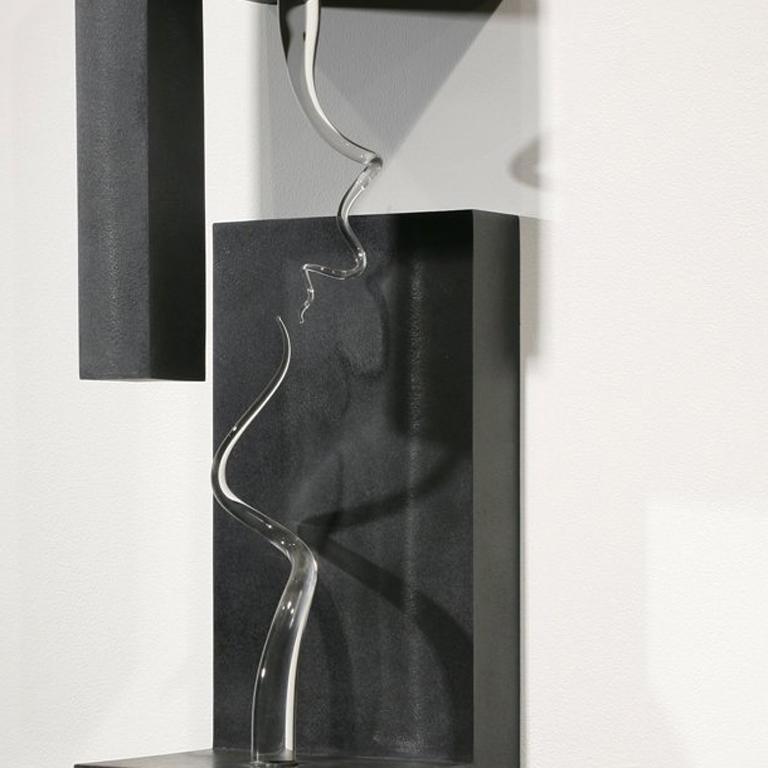 Wall 38 - Gray Abstract Sculpture by JP Long