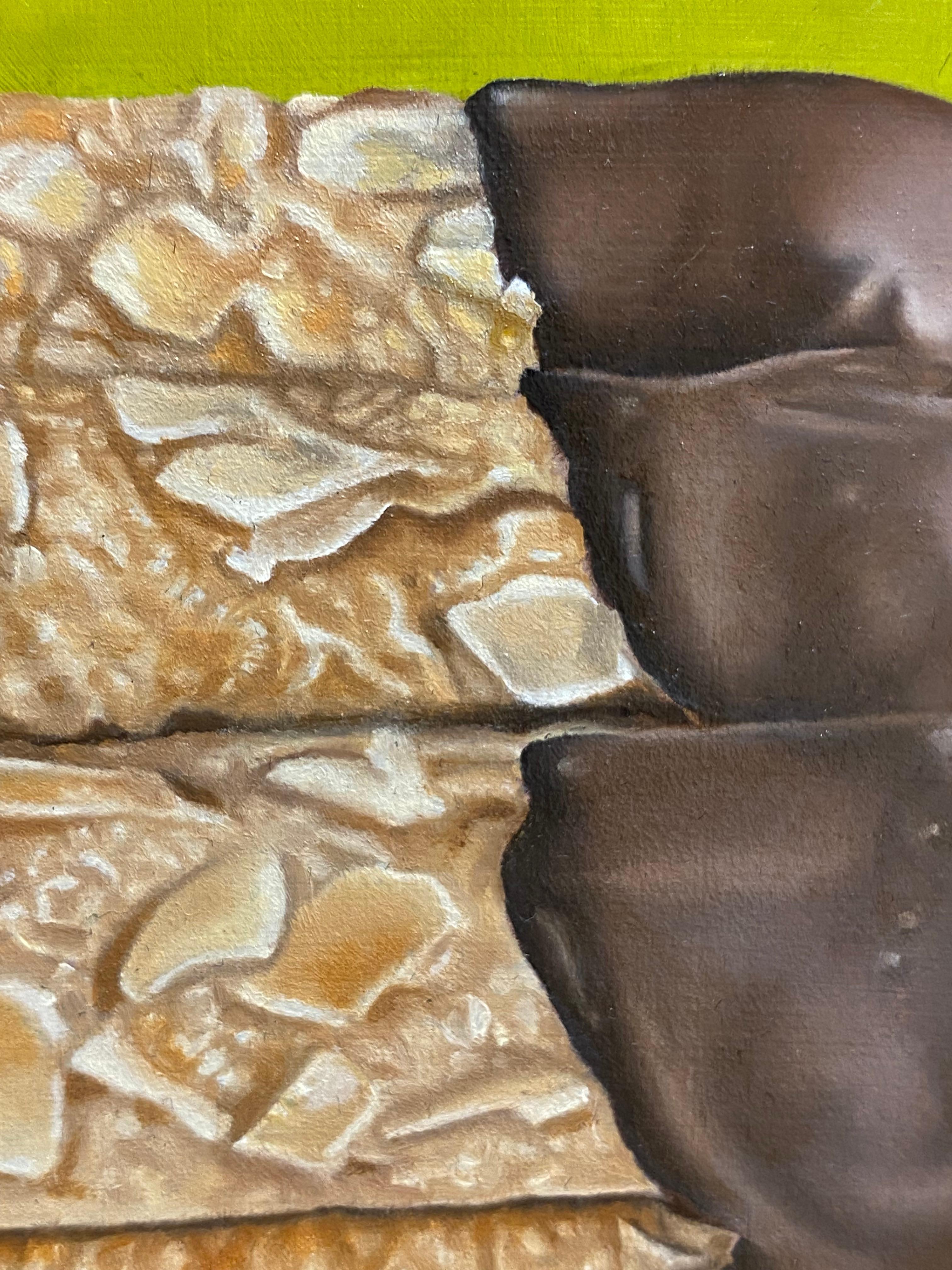 Un Trio gustoso - Quadro a olio iperrealistico del XXI secolo raffigurante dei biscotti in vendita 1