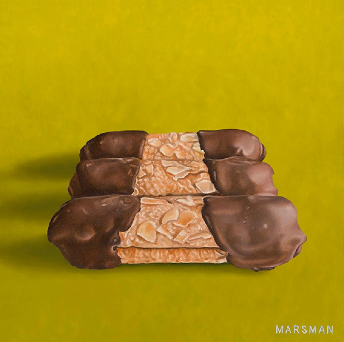 Still-Life Painting di JP Marsman - Un Trio gustoso - Quadro a olio iperrealistico del XXI secolo raffigurante dei biscotti