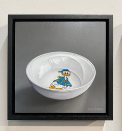 Bowl with Donald Duck - 21st Century contemporary Hyper realistic oil painting