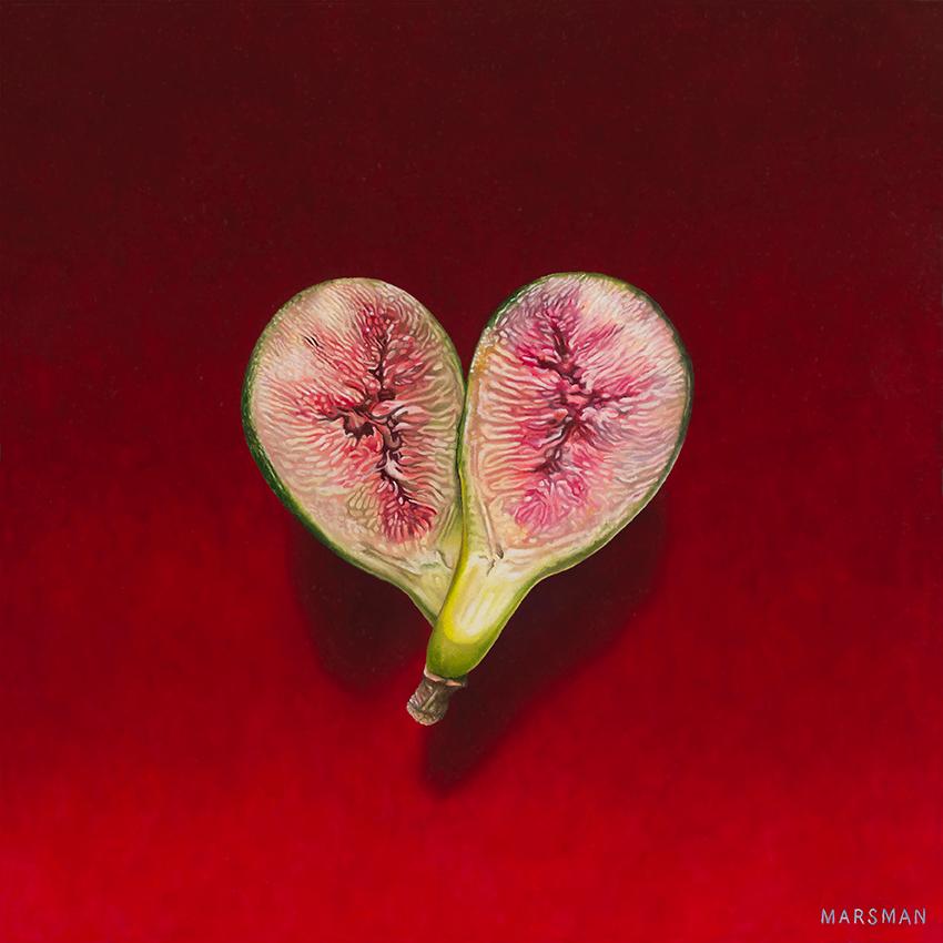 JP Marsman Figurative Painting - I Love Figs - 21st Century contemporary Hyper realistic oil painting of figs