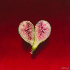 Me encantan los higos - Pintura al óleo hiperrealista contemporánea del siglo XXI de higos