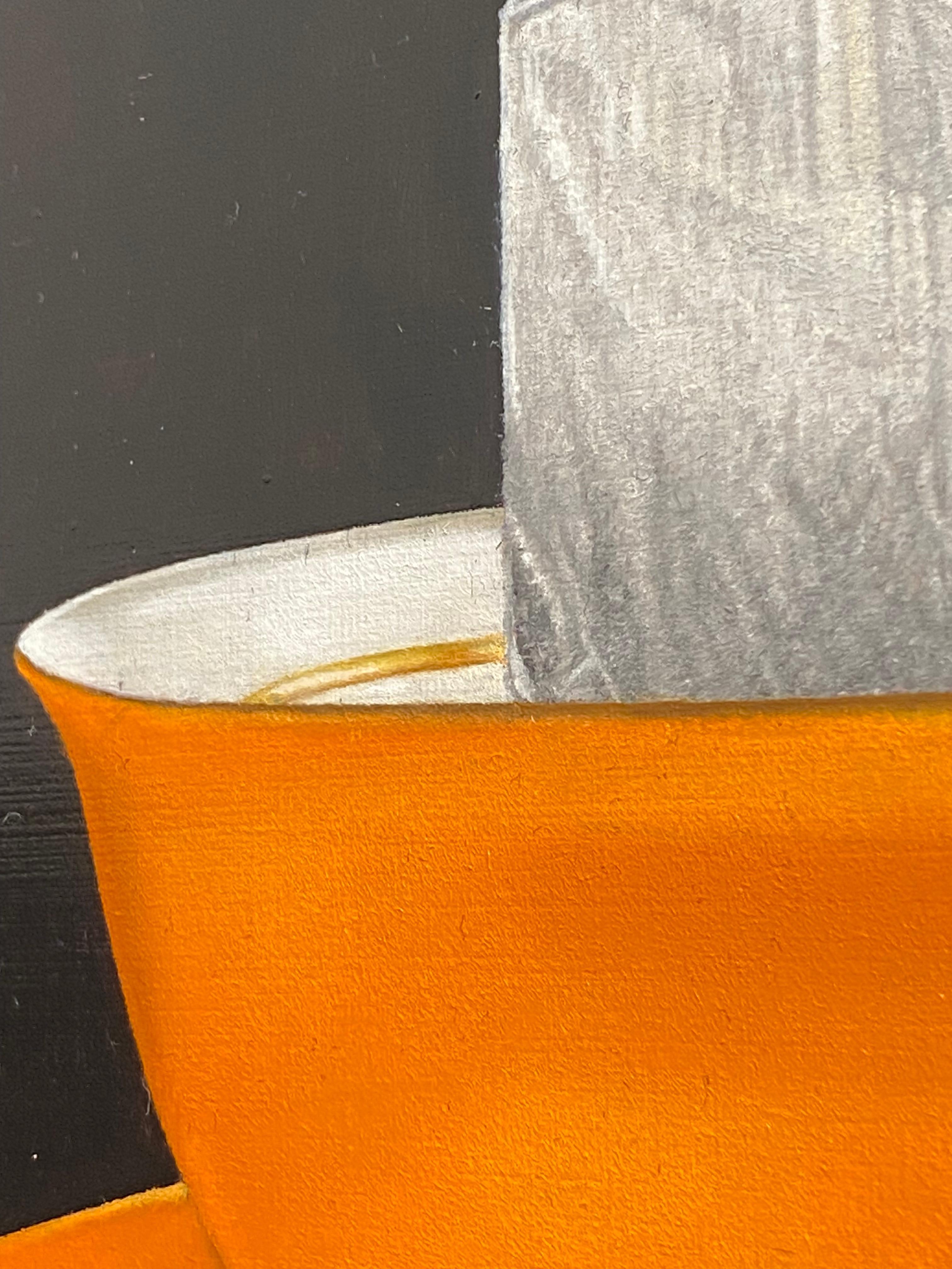 La hora del té - Pintura hiperrealista contemporánea del siglo XXI de una taza de té en venta 5