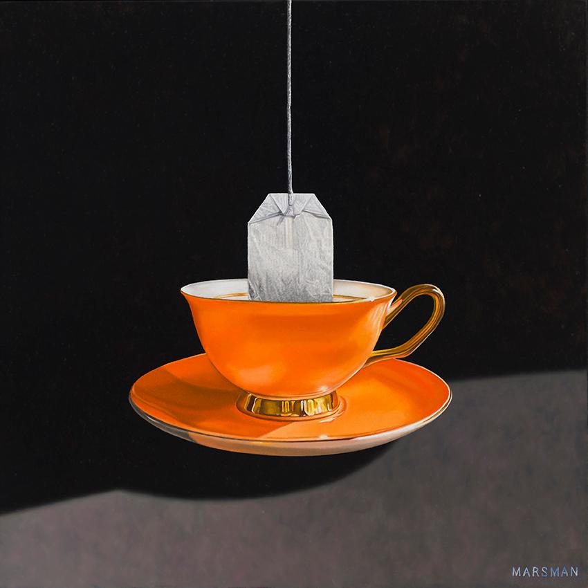 Teatime - 21st Century contemporary Hyper realistic painting of a cup of Tea
