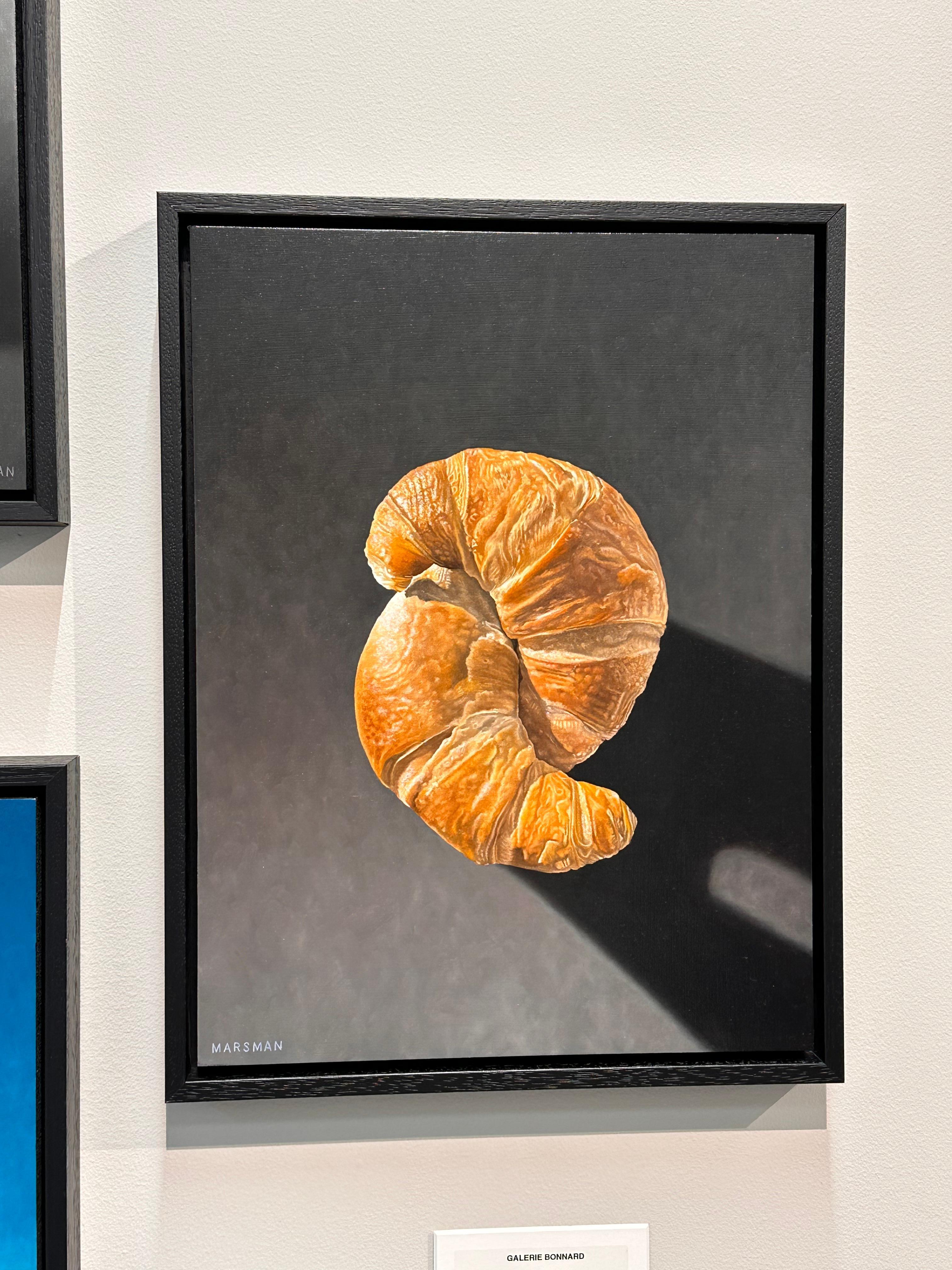 True Love- 21st Century contemporary Hyper realistic Oil painting of Croissants For Sale 5