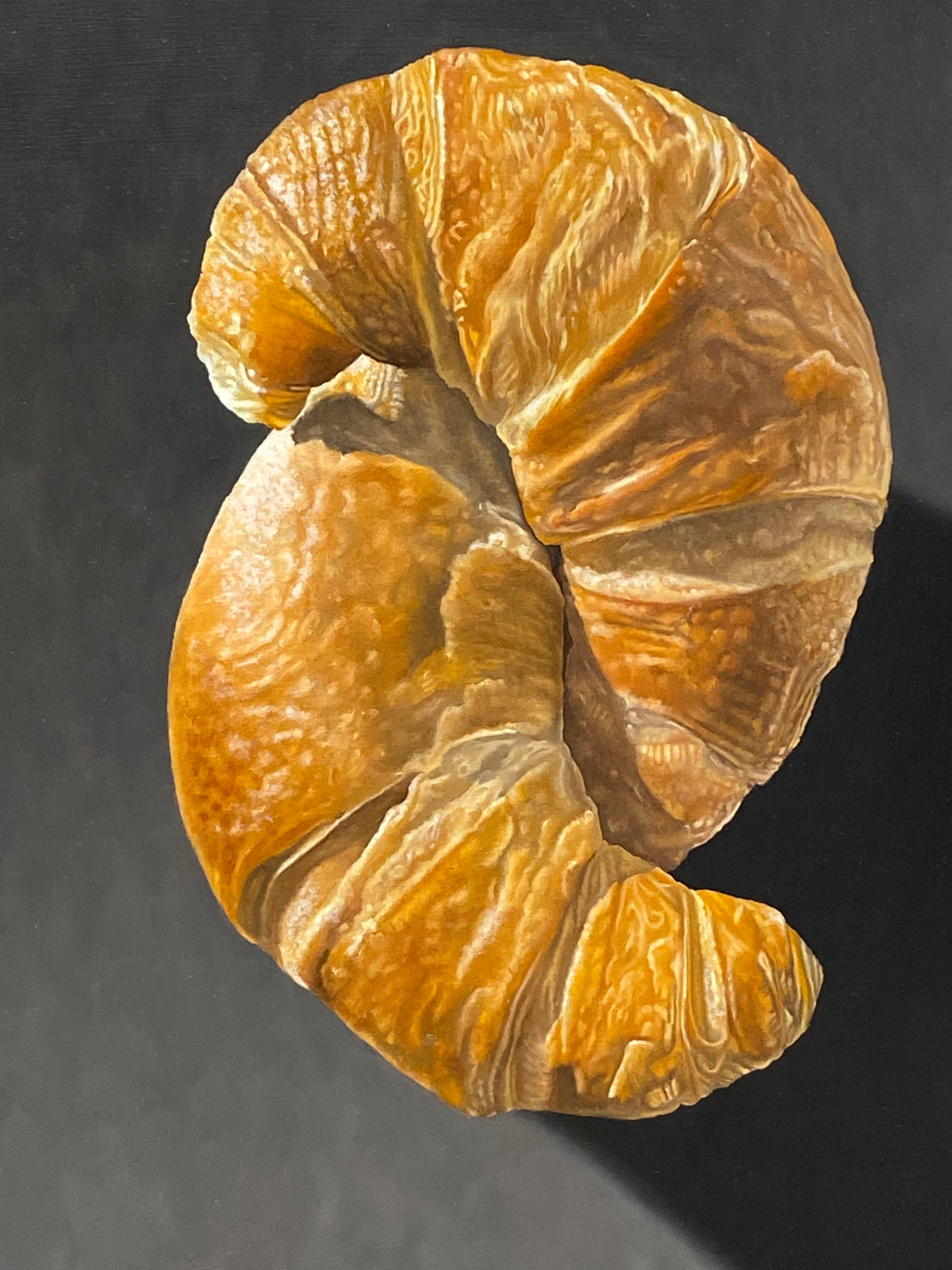 True Love- 21st Century contemporary Hyper realistic Oil painting of Croissants - Painting by JP Marsman